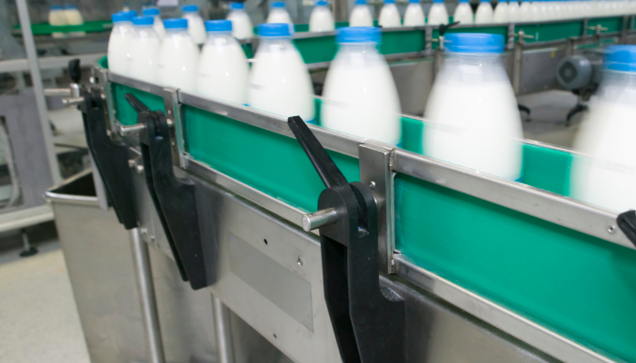 Milk bottling line